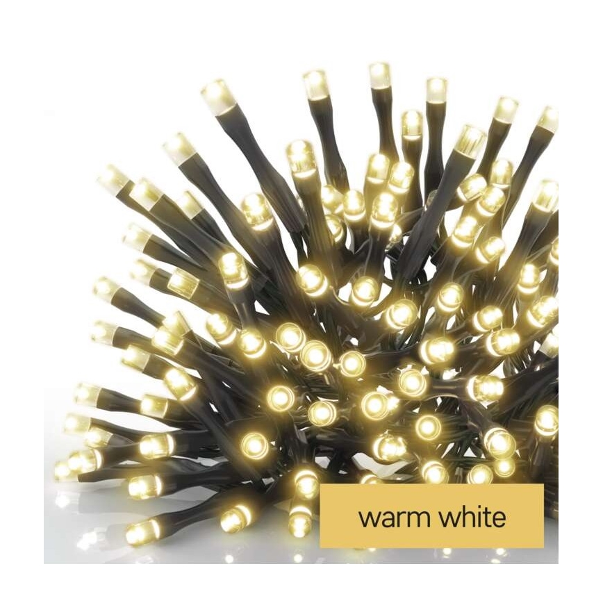 LED āra virtene 80xLED/3xAA 6,1m IP44 silti balta