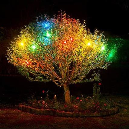 LED Āra virtene EASY CONNECT 8xE27 5m IP44 daudzkrāsaina