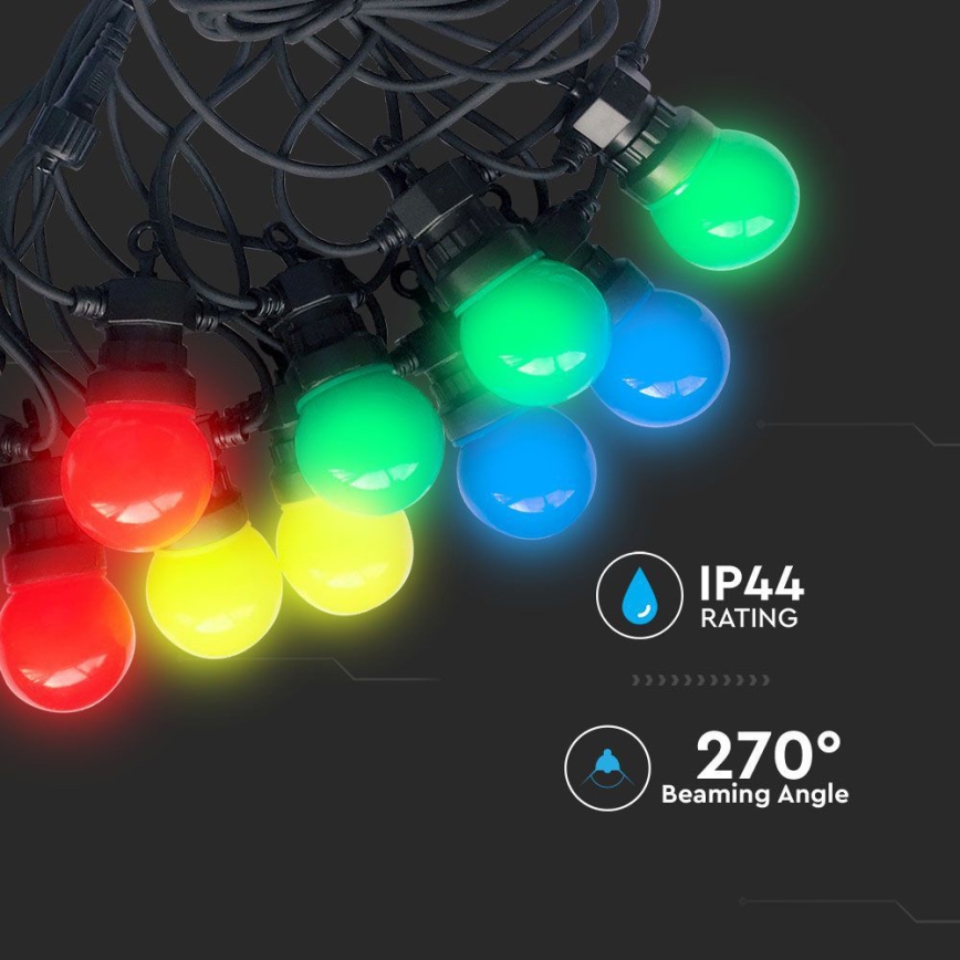LED Āra virtene STRING 10m 20xLED/0,5W/230V IP44