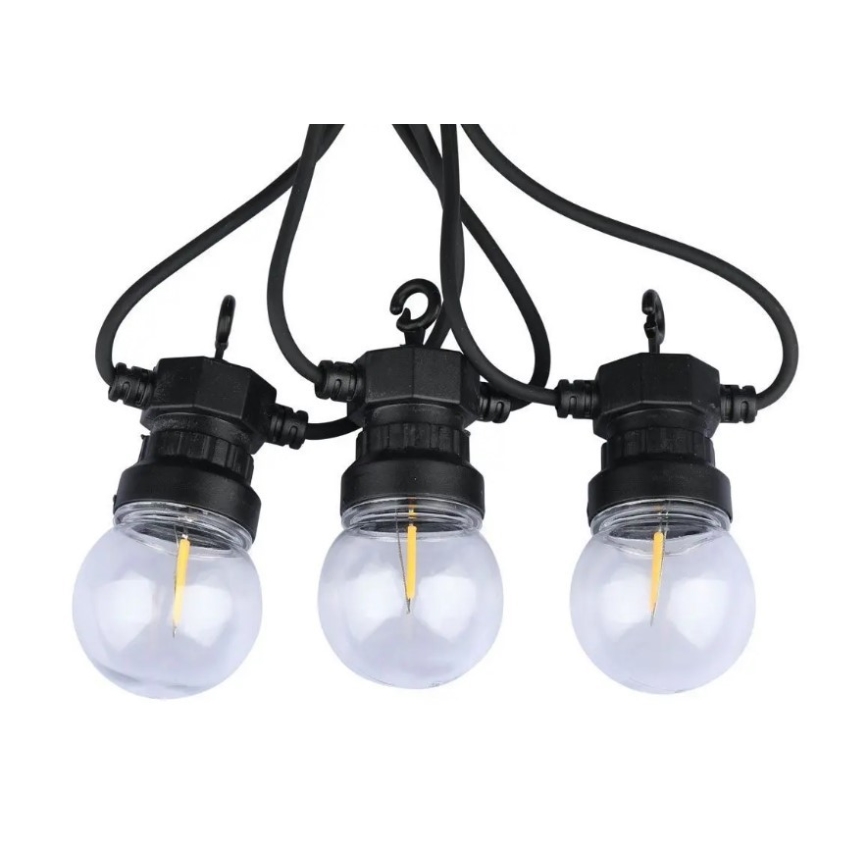 LED Āra virtene STRING 5m 10xLED/0,4W/24/230V 3000K IP44