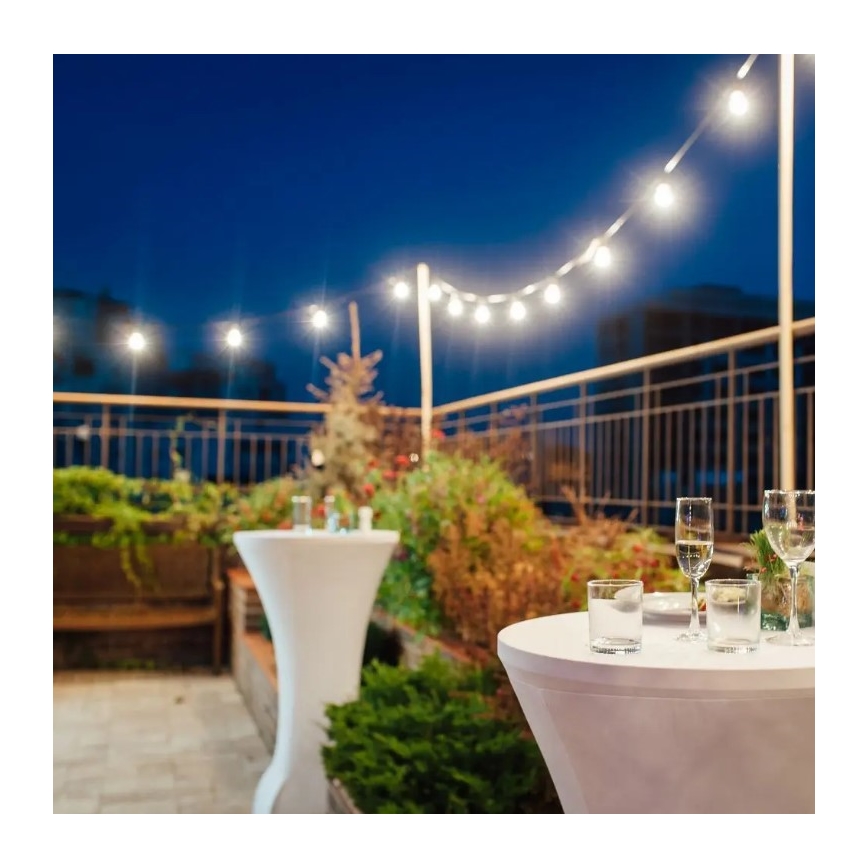 LED Āra virtene STRING 5m 10xLED/0,5W/230V IP44 3000K