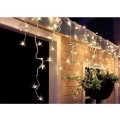 LED āra Ziemassvētku aizkars, 120 LED / 8 režīmi, 9 m, IP44, silti balta