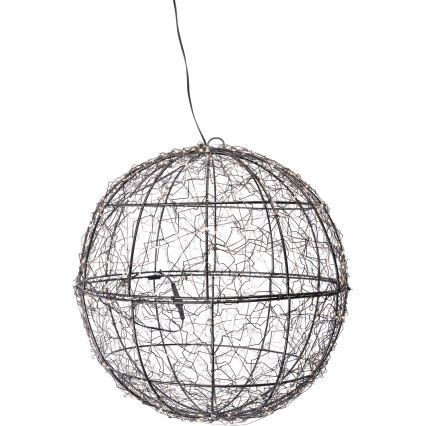 LED āra Ziemassvētku dekors 500xLED/230V Ø 35 cm IP44 siltā baltā bumba/melna
