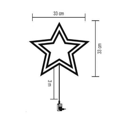 LED Āra Ziemassvētku logu rotājums 35xLED/230V IP44 silti balta/zvaigzne