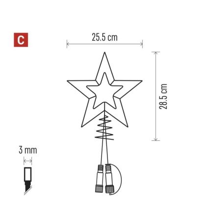 LED Āra Ziemassvētku rotājums 30xLED/4W/30V IP44 vēsi balts