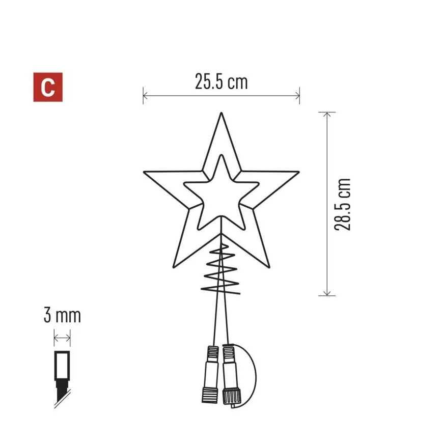 LED Āra Ziemassvētku rotājums 30xLED/4W/30V IP44 vēsi balts