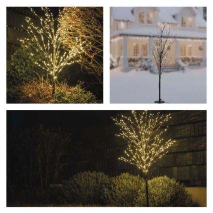 LED āra Ziemassvētku rotājums 600xLED/3,8W/230V 120 cm siltā balta IP44