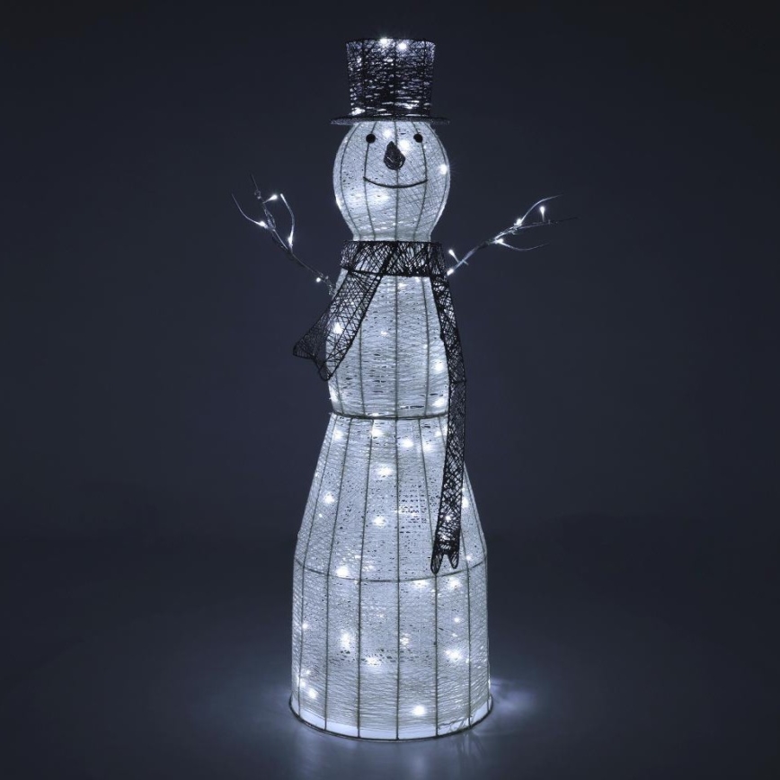 LED Āra Ziemassvētku rotājums LED/3,6W/230V/vēsi balts 124 cm IP44 sniegavīrs