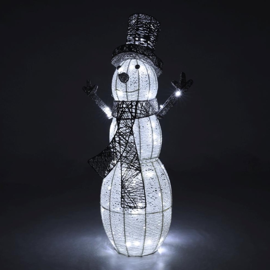 LED Āra Ziemassvētku rotājums LED/3,6W/230V/vēsi balts 75 cm IP44 sniegavīrs