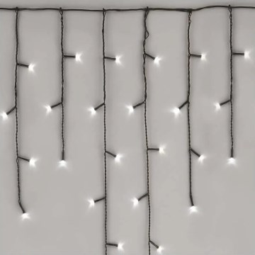 LED āra Ziemassvētku virtene 100xLED/2,5x0,9m IP44 auksti balta