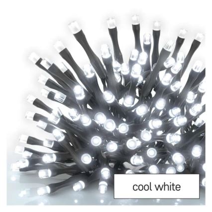 LED āra Ziemassvētku virtene 100xLED/2,5x0,9m IP44 auksti balta