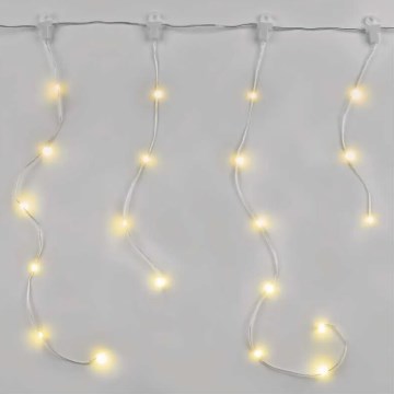 LED āra Ziemassvētku virtene 100xLED/8 funkcijas 7,9x0,7m IP44 silta balta