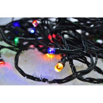 LED āra Ziemassvētku virtene 100xLED/8 funkcijas IP44 13m daudzkrāsaina