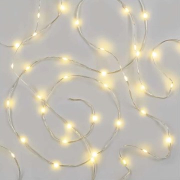 LED āra ziemassvētku virtene 120xLED/17m IP44 silti balta