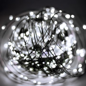 LED āra Ziemassvētku virtene 1500xLED/230V 8 režīmi 153 m IP44 auksti balta + ar tālvadības pulti