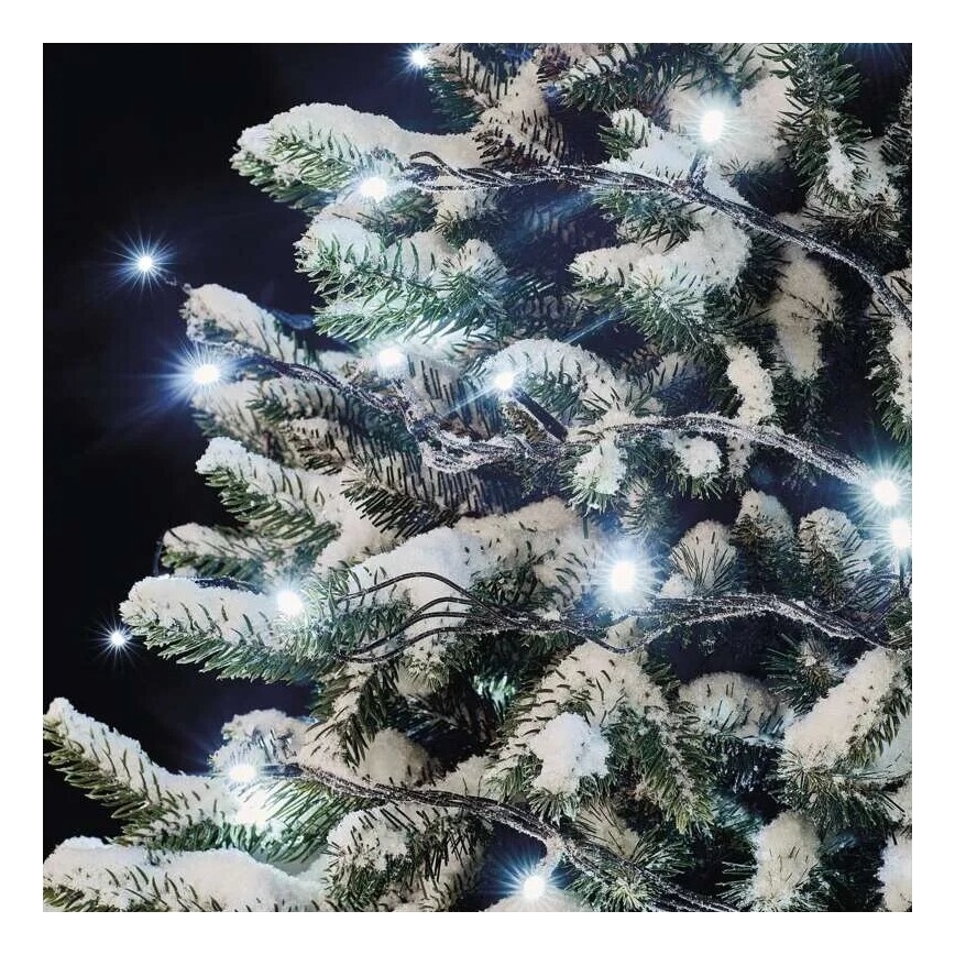 LED āra Ziemassvētku virtene 50xLED/5m IP44 auksti balta