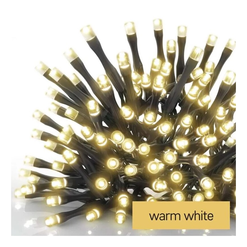 LED āra Ziemassvētku virtene 50xLED/5m IP44 siltā balta