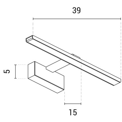 LED Attēla lampa LED/9W/230V 3000K 39 cm balta