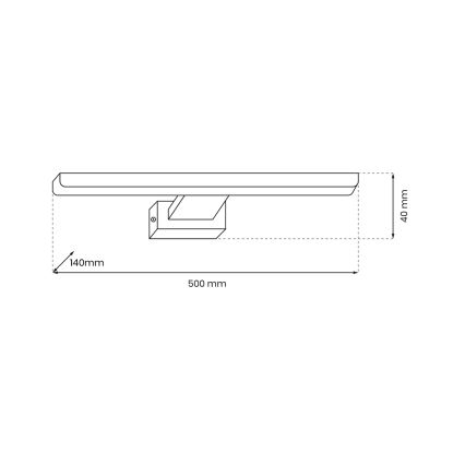 LED Attēla lampa PINTO LED/12W/230V melna