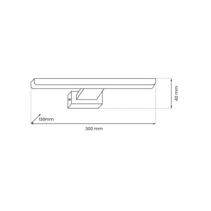 LED Attēla lampa PINTO LED/7W/230V zelta