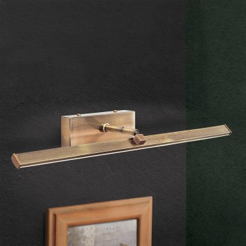 LED Attēla lampa PUBLIO LED/10W/230V 50 cm zelta/patina