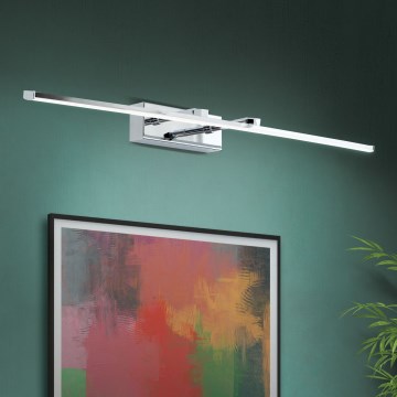LED Attēla lampa PUBLIO LED/15W/230V 75 cm spīdīgi hromēts