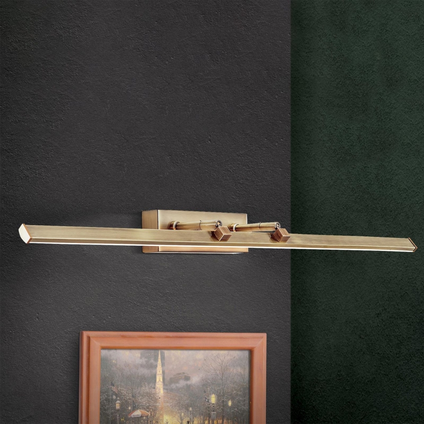 LED Attēla lampa PUBLIO LED/15W/230V 75 cm zelta/patina