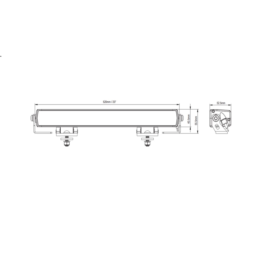 LED Auto lukturu rampa BLACK OFF ROAD LED/90W/9-36V IP69 6000K