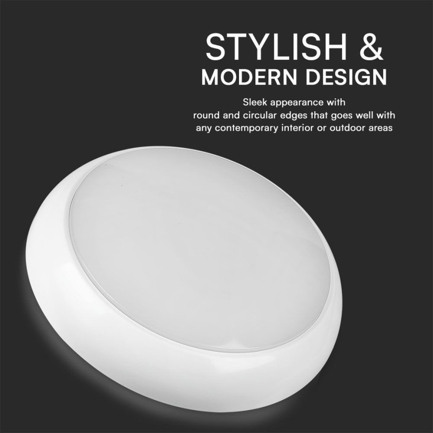 LED Avārijas gaismas griestu lampa ar sensoru LED/8W/16W/20W/230V IP65 3000/4000/6500K