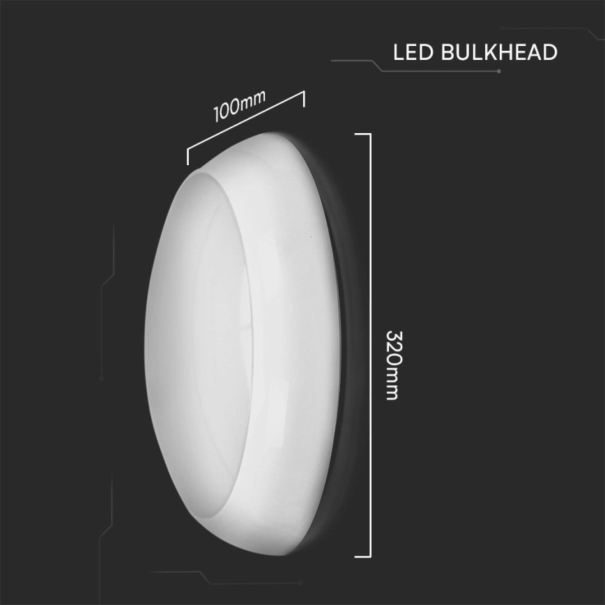 LED Avārijas gaismas griestu lampa ar sensoru LED/8W/16W/20W/230V IP65 3000/4000/6500K