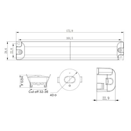 LED Avārijas gaismas iegremdējama lampa GATRION LED/1W/230V 6000K