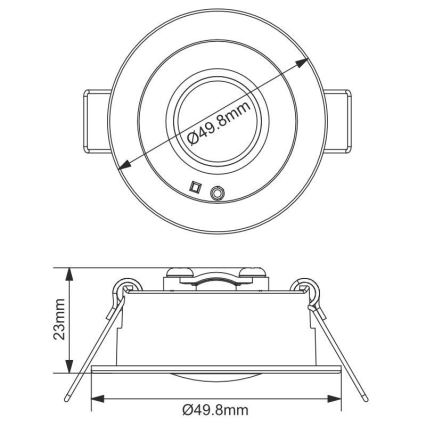 LED Avārijas gaismas iegremdējama lampa LED/1,2W/230V 6000K