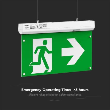 LED Avārijas gaismas lampa EMERGENCY EXIT LED/2,5W/230V 4in1 6000K