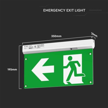 LED Avārijas gaismas lampa EMERGENCY EXIT LED/2,5W/230V 4in1 6000K