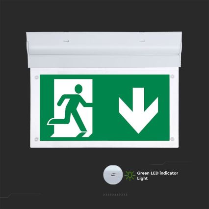 LED Avārijas gaismas lampa EMERGENCY EXIT SAMSUNG CHIP LED/2W/230V 6000K