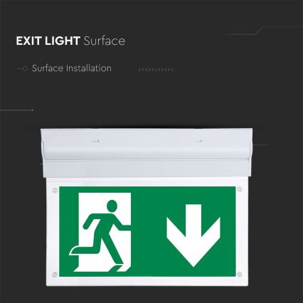 LED Avārijas gaismas lampa EMERGENCY EXIT SAMSUNG CHIP LED/2W/230V 6000K