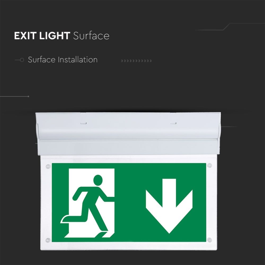 LED Avārijas gaismas lampa EMERGENCY EXIT SAMSUNG CHIP LED/2W/230V 6000K