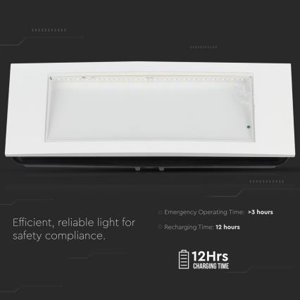 LED Avārijas gaismas lampa EMERGENCY EXIT SAMSUNG CHIP LED/3,8W/230V 6000K