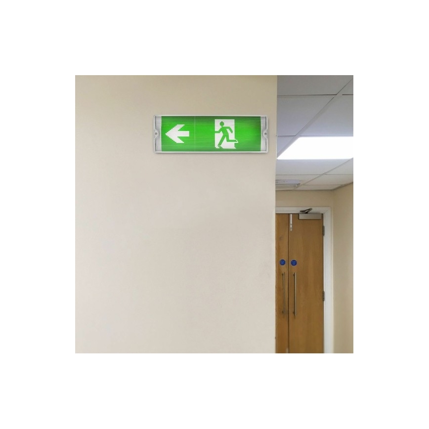 LED Avārijas gaismas lampa EMERGENCY EXIT LED/3W/230V 6400K IP65