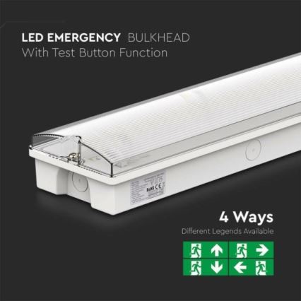 LED Avārijas gaismas lampa EMERGENCY EXIT LED/3W/230V 6400K IP65