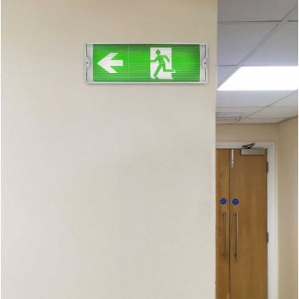 LED Avārijas gaismas lampa ar regulāru funkcionalitātes pārbaudi EMERGENCY EXIT LED/3W/230V 6400K IP65