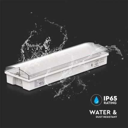 LED Avārijas gaismas lampa ar regulāru funkcionalitātes pārbaudi EMERGENCY EXIT LED/3W/230V 6400K IP65