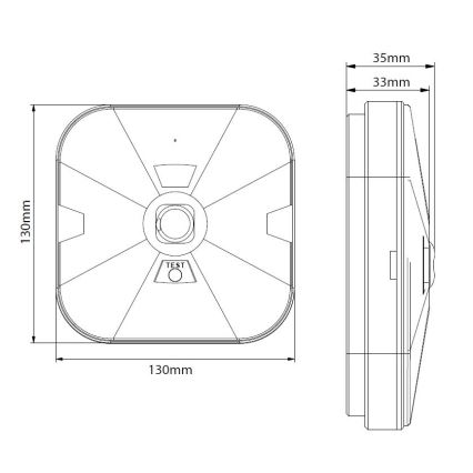 LED Avārijas gaismas lampa GATRION LED/1W/230V IP54 6000K