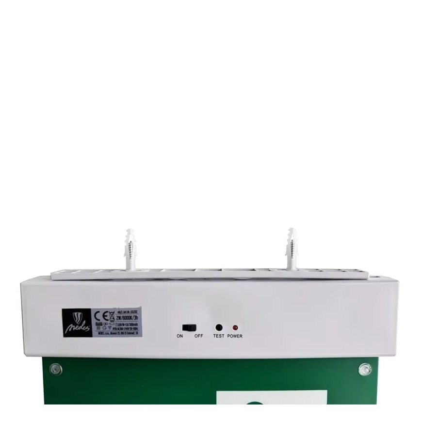 LED Avārijas gaismas lampa LED/2W/230V 6000K 300 mAh