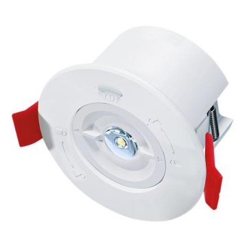 LED avārijas iebūvējamais griestu gaismeklis LED/1,5W/230V 1800 mAh
