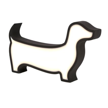 LED Bērnu galda lampa DOG LED/12W/230V melna