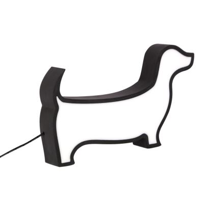 LED Bērnu galda lampa DOG LED/12W/230V melna
