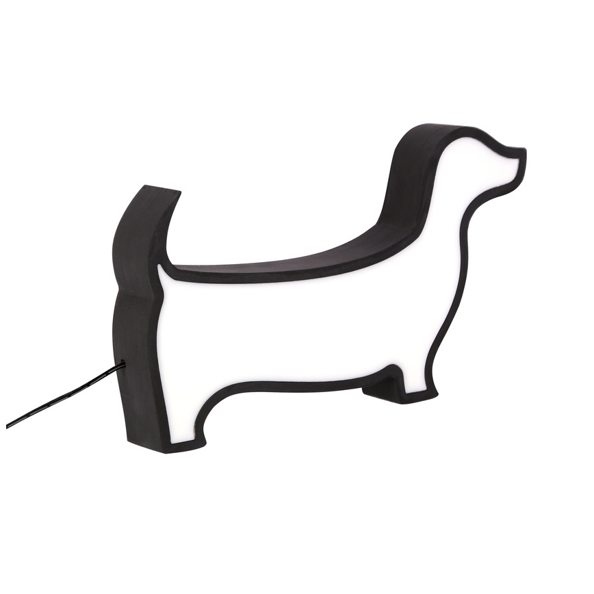 LED Bērnu galda lampa DOG LED/12W/230V melna