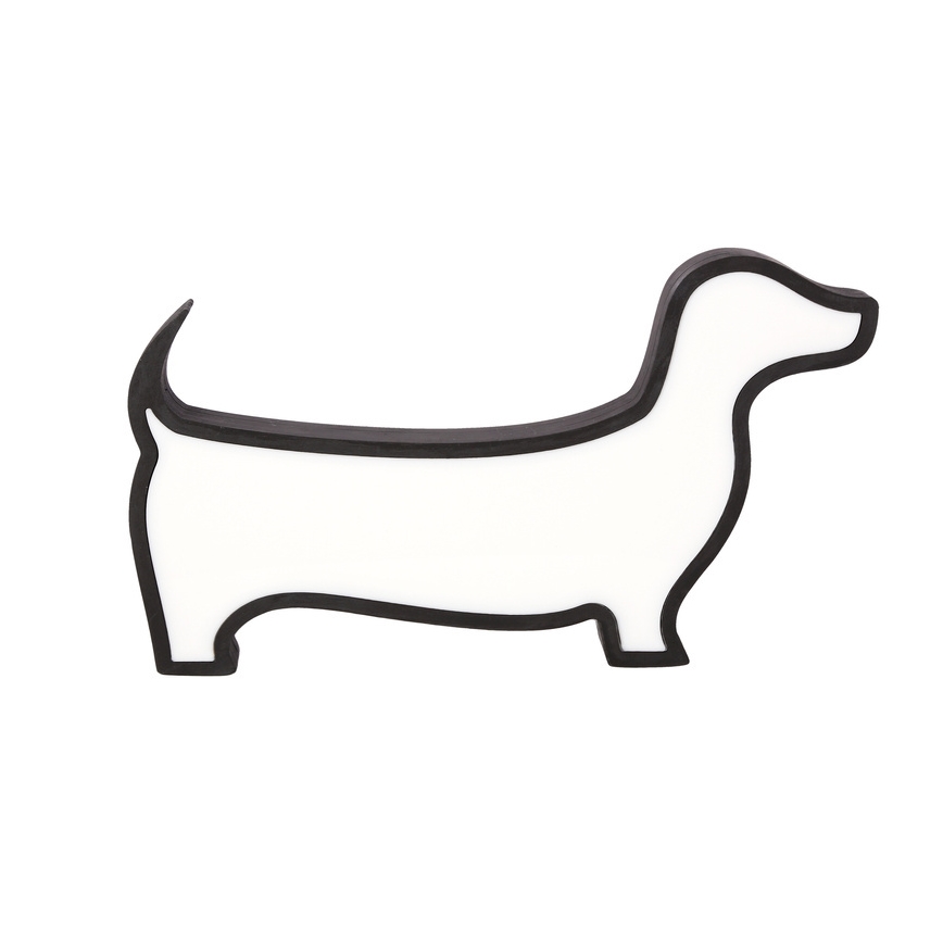 LED Bērnu galda lampa DOG LED/12W/230V melna