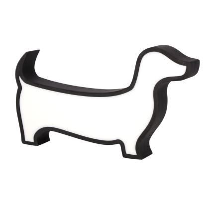 LED Bērnu galda lampa DOG LED/12W/230V melna